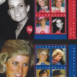 US 1051-52 Trust Territories Palau NH VF Princess Dianna Birthday Set