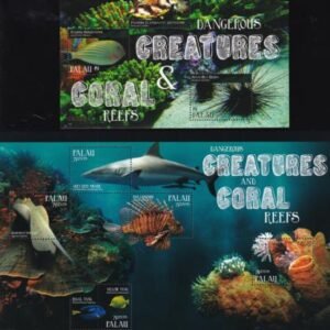 US 1072-73 Trust Territories Palau NH VF Sea Creatures Set Of 2 Sheets