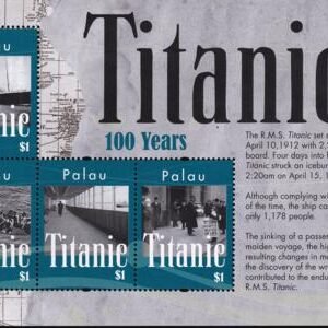 US 1087 Trust Territories Palau NH VF Titanic Sheet