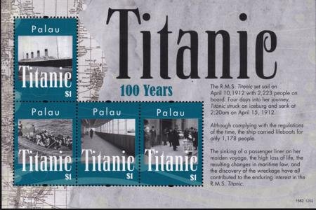 INV-27216itExt US 1087 Trust Territories Palau NH VF Titanic Sheet