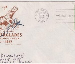 US 952  Autographed FDC  Signed by Ernest F. Coe, Founder of the Everglades National Park