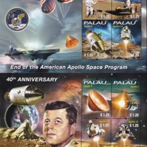 US 1106-7 Trust Territories Palau NH VF Apollo Moon Sheets