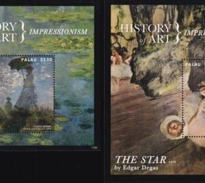 US 1141-42 Trust Territories Palau NH VF History Of Art S/S