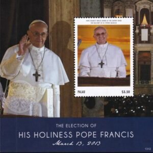 US 1150 Trust Territories Palau NH VF Election Of Pope Francis S/S