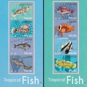 US 1155-56 Trust Territories Palau NH VF Tropical Fish Sheet