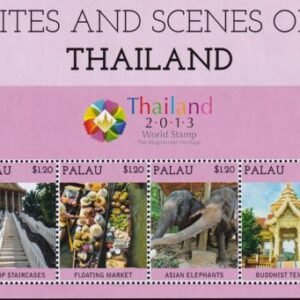 US 1159 Trust Territories Palau NH VF Sites Of Thailand Sheet