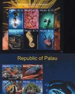 US 1167-73 Trust Territories Palau NH VF Marine Life Sheets Of 6