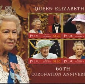 US 1175 Trust Territories Palau NH VF Coronation Queen Elizabeth II Sheet