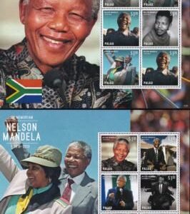 US 1183-84 Trust Territories Palau NH VF Nelson Mandela Sheets