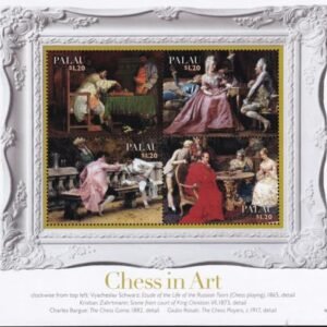 US 1189 Trust Territories Palau NH VF Chess In Art Sheet