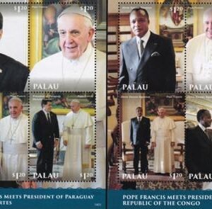 US 1203-4 Trust Territories Palau NH VF Pope Francis Sheets