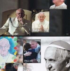 US 1205-6 Trust Territories Palau NH VF Pope Francis S/S