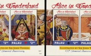 US 1225-26 Trust Territories Palau NH VF Alice In Wonderland S/S