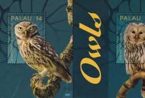 US 1230-31 Trust Territories Palau NH VF Owls S/S