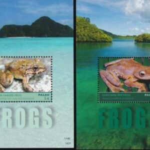 US 1248-49 Trust Territories Palau NH VF Frogs S/S