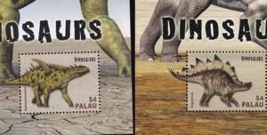 US 1262-63 Trust Territories Palau NH VF 4 Dinosaurs Set Of 2