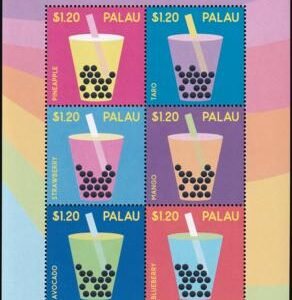 US 1264 Trust Territories Palau NH VF Bubble Tea Sheet