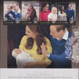 US 1281 Trust Territories Palau NH VF Birth Of Princess Charlotte Sheet