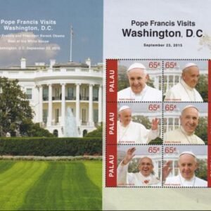 US 1283 Trust Territories Palau NH VF Pope Francis Visit Sheet