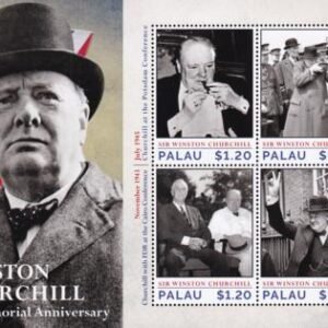 US 1287 Trust Territories Palau NH VF Sir Winston Churchill Sheet