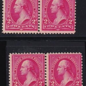 US 266-7 Bureau & Regular Issues NH F Types II + III Pair