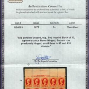 US 183 Bank Notes NH F-VF Fresh Bright Color T.L Stamp in PSE Cert