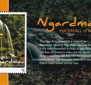 US 1332 Trust Territories Palau NH VF Ngardmau Waterfall S/S