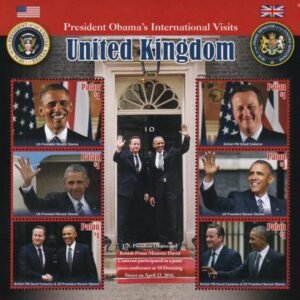 US 1333 Trust Territories Palau NH VF UK Obama Visit Sheet Of 6