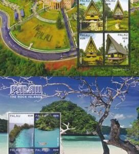 US 1341-2 Trust Territories Palau NH VF Tourism Sheets Of 4