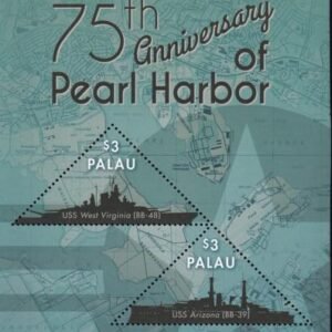 US 1348 Trust Territories Palau NH VF Pearl Harbor S/s Set Of 2