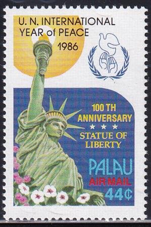 US C17 Trust Territories Palau NH VF Peace Year, Liberty (1986)