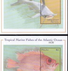 US 590-91 Trust Territories Palau NH VF Atlantic Marine Life S/S