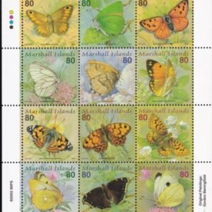 US 821 Trust Territories Marshall Islands NH VF Butterflies M/S