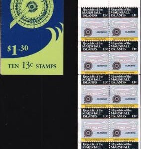 US 39a Trust Territories Marshall Islands NH VF 13¢ Booklet Pane