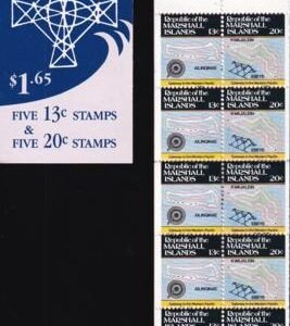 US 41b Trust Territories Marshall Islands NH VF 13/20¢ Booklet Pane