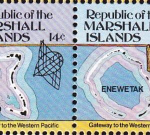 US 42b Trust Territories Marshall Islands NH VF Se-Tenant Pair