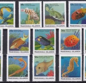 US 168-83 Trust Territories Marshall Islands NH VF Fish Definitives ('88)