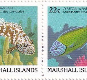 US 173b Trust Territories Marshall Islands NH VF 14/22¢ Setenant Pair