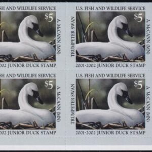 US JDS9 Junior Duck Stamp VF NH 2001-02 Plate Block