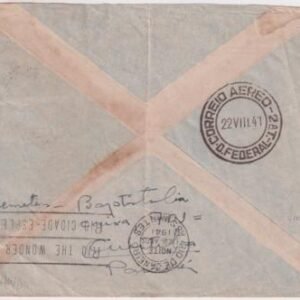 Brazil 1941 Unlisted Crash Cover stamped "Accidente de Aviao"