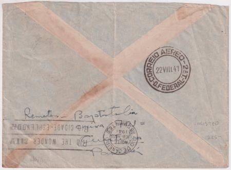 INV-27695x1_3151306a-d5f0-40bd-a50c-1f2ffb36e675 Brazil 1941 Unlisted Crash Cover stamped "Accidente de Aviao"
