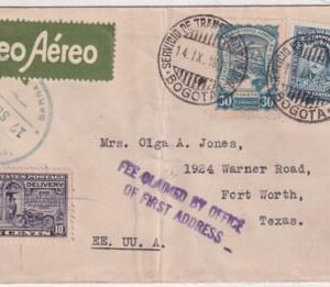 Colombia / US 1927 SCADTA Cover to US with US E12