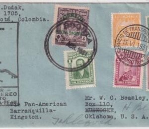 Colombia 1931 First Flight from Bogota to New York