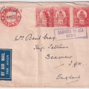 India 1936 Scipio Mirabella Bay, Crete Air Crash Cover