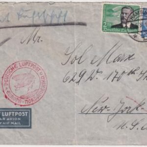 Germany 1936 2nd North American Hindenburg Flight Cover