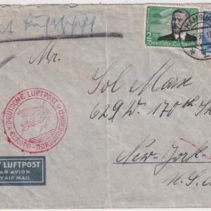 Germany 1936 2nd North American Hindenburg Flight Cover