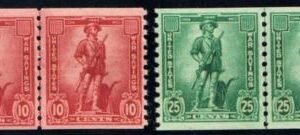 US WS12-13 Postal Savings XF+ Mint NH Set of Line Strips of 4 - Exceptional!