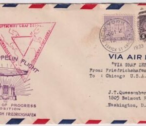US 1933 Zeppelin Chicago Flight from Friedrichshafen