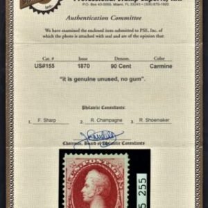 US 155 Bank Notes VF Mint Unused, Clean PSE Cert