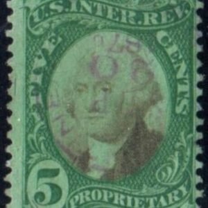 US RB5b Revenues Fine Used, Fresh, Nice 1876 Dated Handstamp